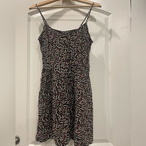 H&M Black Spaghetti Strap Key Dress with Pockets